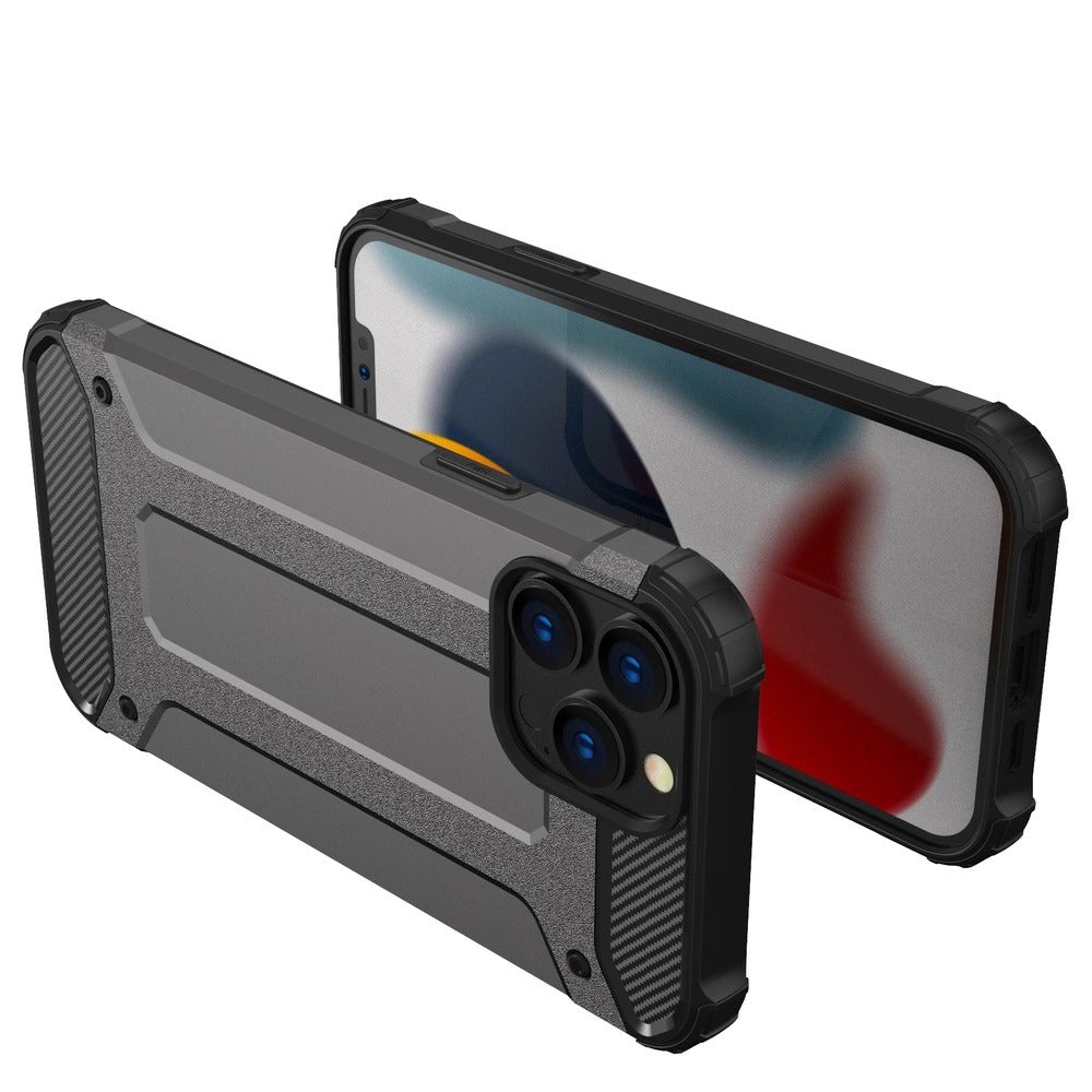 Capa Hybrid Armor Tough Rugged para iPhone 13 Pro Max – Preta