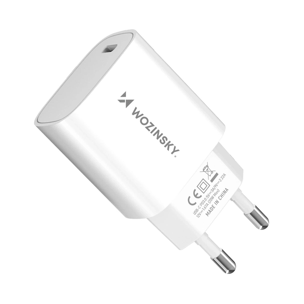 Carregador de Parede Wozinsky WGWCCW 20W USB-C - Branco