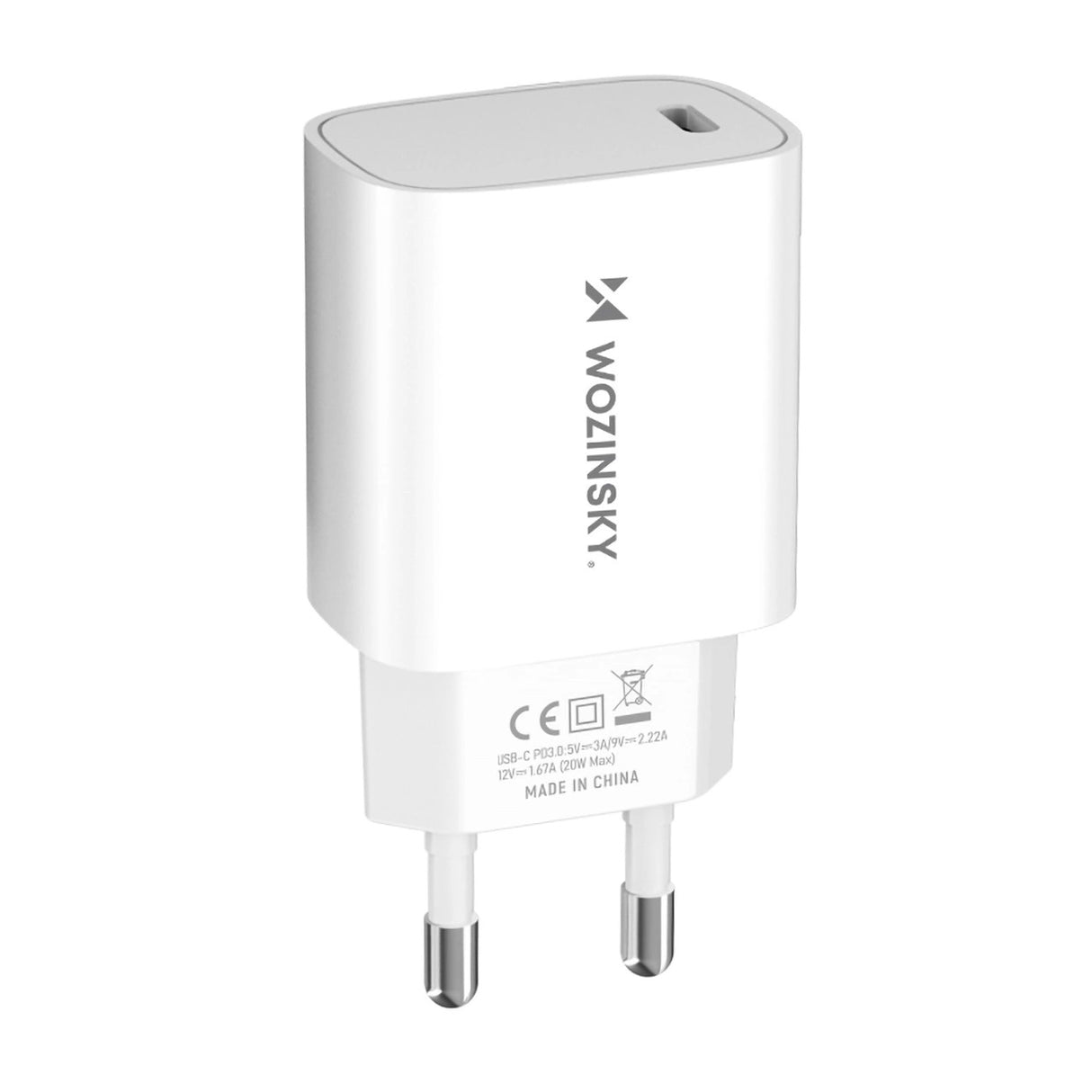Carregador de Parede Wozinsky WGWCCW 20W USB-C - Branco