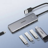 Ugreen USB HUB - 4x USB 3.2 Gen 1 com Porta Micro USB para Alimentação Cinzento (CM219 50985)