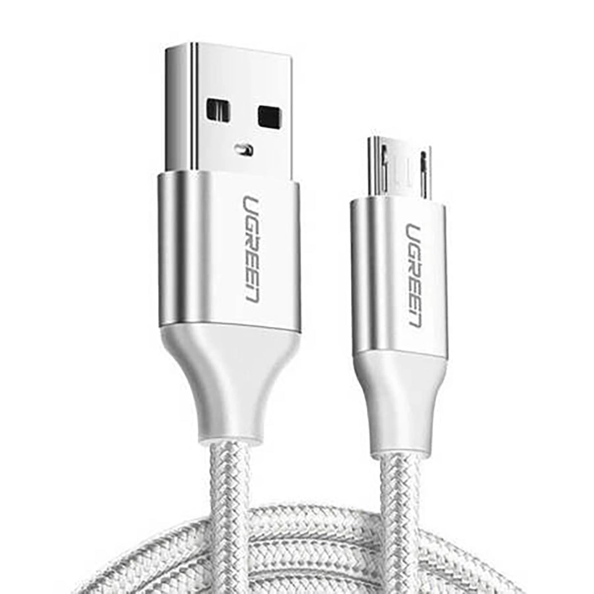 Ugreen US290 60151 Cabo USB-A / micro USB 2.4A 1m - Branco
