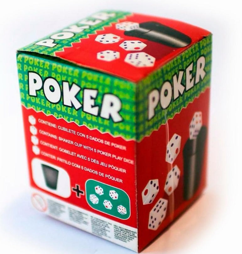 Jogo de Póquer com Copo e 5 Dados – Diversão Clássica em Qualquer Lugar