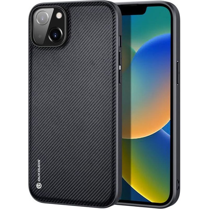 Dux Ducis Fino Case Cover Nylon-Covered iPhone 14 black