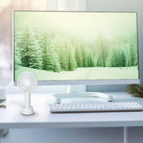 Mini Ventilador Recarregável USB Portátil Branco