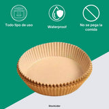 Papel Redondo Absorvente para Airfryer – 50 Unidades