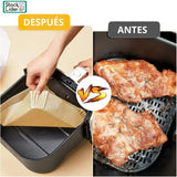 Papel Redondo Absorvente para Airfryer – 50 Unidades