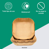 Papel Quadrado Absorvente para Airfryer – 50 Unidades