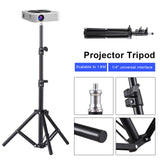Tripé Universal para Projetor/Telemóvel– Altura Ajustável até 1,6m | Suporte Portátil com Rosca 1/4"