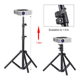 Tripé Universal para Projetor/Telemóvel– Altura Ajustável até 1,6m | Suporte Portátil com Rosca 1/4"