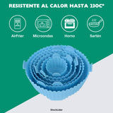 Conjunto bandeja de silicone para airfryer - 6 unidades