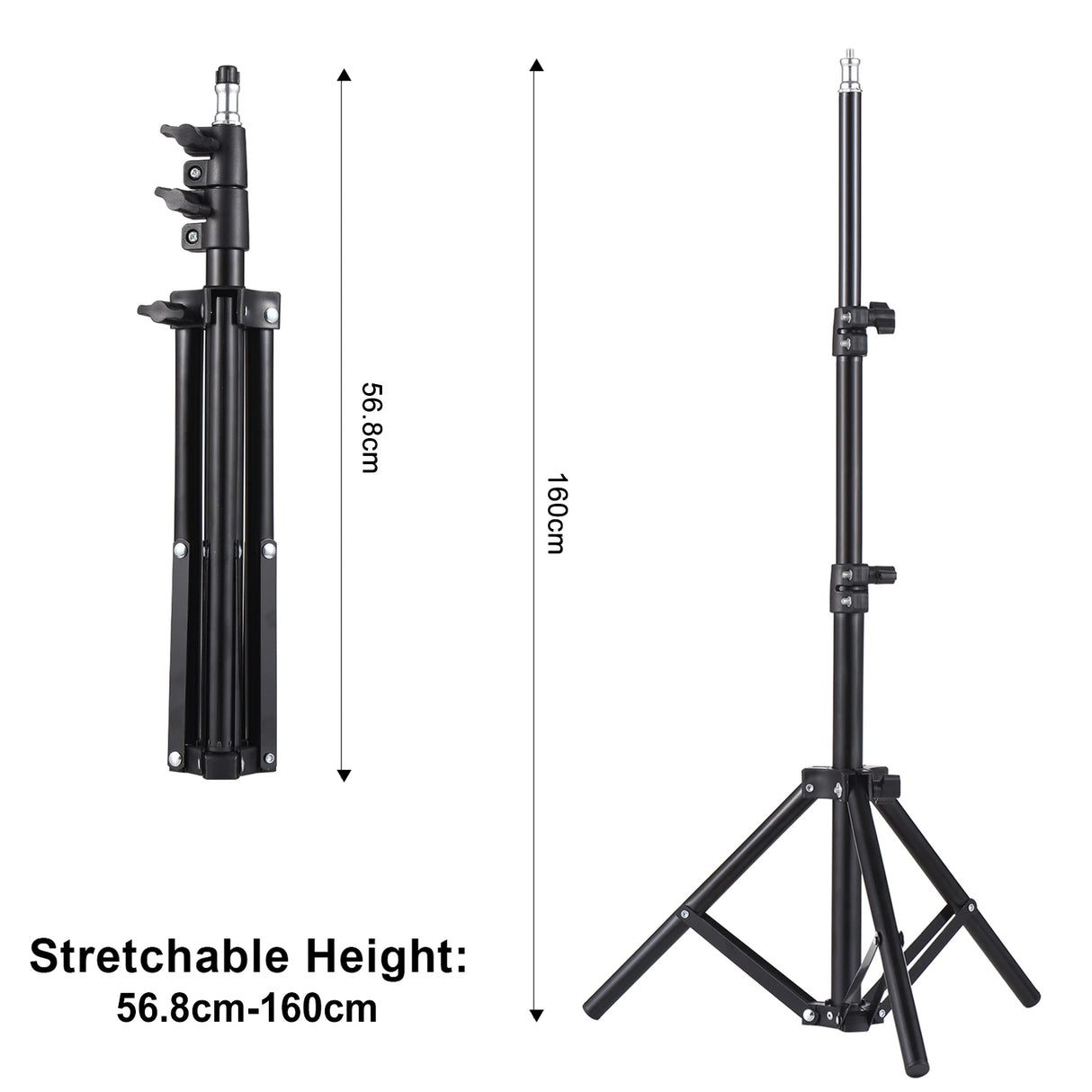 Tripé Universal para Projetor/Telemóvel– Altura Ajustável até 1,6m | Suporte Portátil com Rosca 1/4"