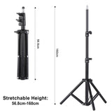 Tripé Universal para Projetor/Telemóvel– Altura Ajustável até 1,6m | Suporte Portátil com Rosca 1/4"
