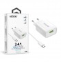 AC335 Carregador de Parede USB 2.4A + Cabo Micro USB