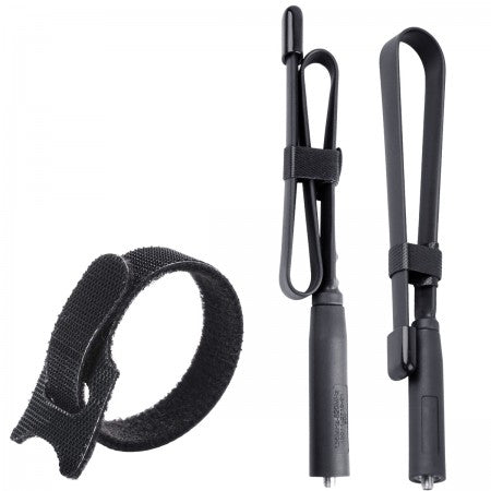 Antena Tática Dobrável de Longo Alcance para Walkie-Talkie Baofeng