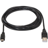 Cabo USB 2.0 Aisens A101-0024 / USB Macho - MiniUSB Macho / 1m / Preto