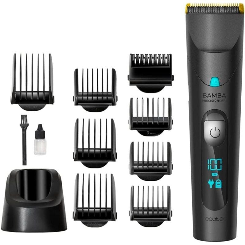 Máquina de cortar cabelo Cecotec Bamba PrecisionCare WET&DRY/ com bateria/ 11 acessórios