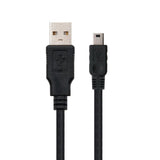 Cabo USB 2.0 Nanocable 10.01.0401 / USB Macho - MiniUSB Macho / 1m / Preto