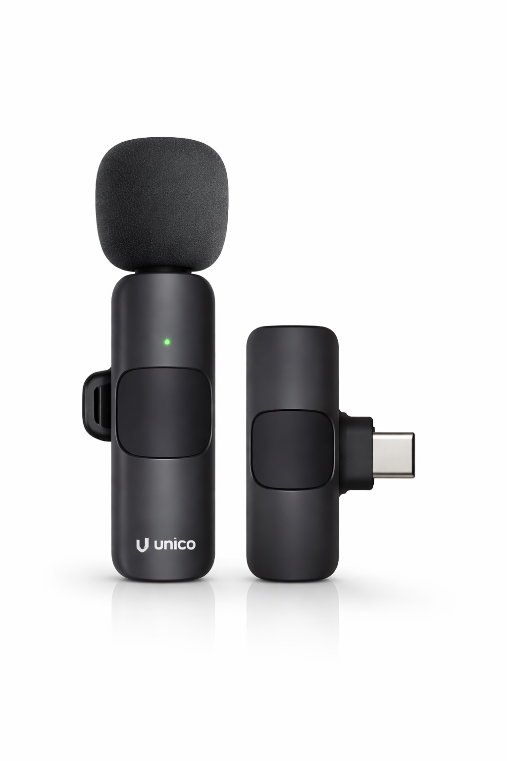 Microfone de Lapela Sem Fios USB-C MP6037 Preto