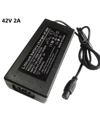 Carregador Universal DC 42V 2A para Bateria de Lítio /Conector 9mm 3 Pinos (Hoverboard)  36V - Multi4you®