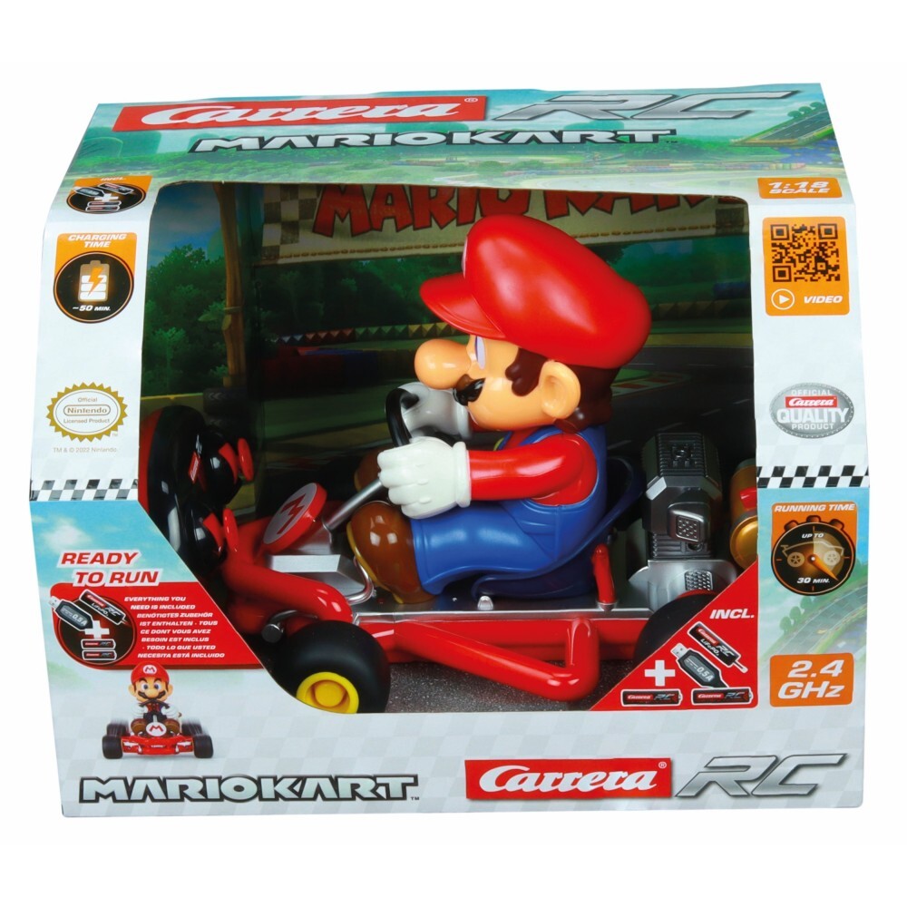 Carro Rc Mario Kart 1:18 Pipe Kart Mario - SUPER MARIO