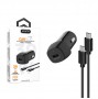Carregador de Carro CC336B com Carregamento Rápido USB-C PD 30W + Cabo Tipo-C para Tipo-C