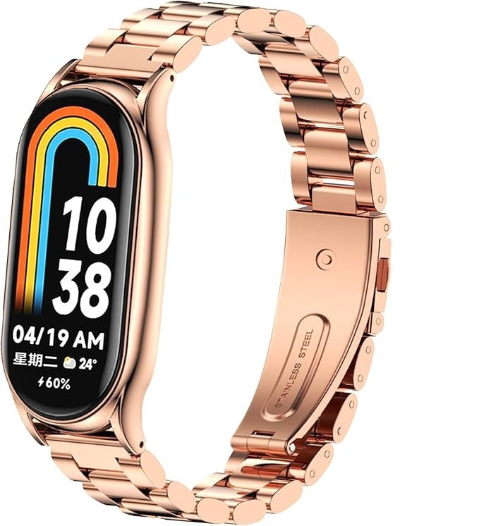 Bracelete Pulseira Xiaomi Mi Band 4/3 Aço Rose Gold
