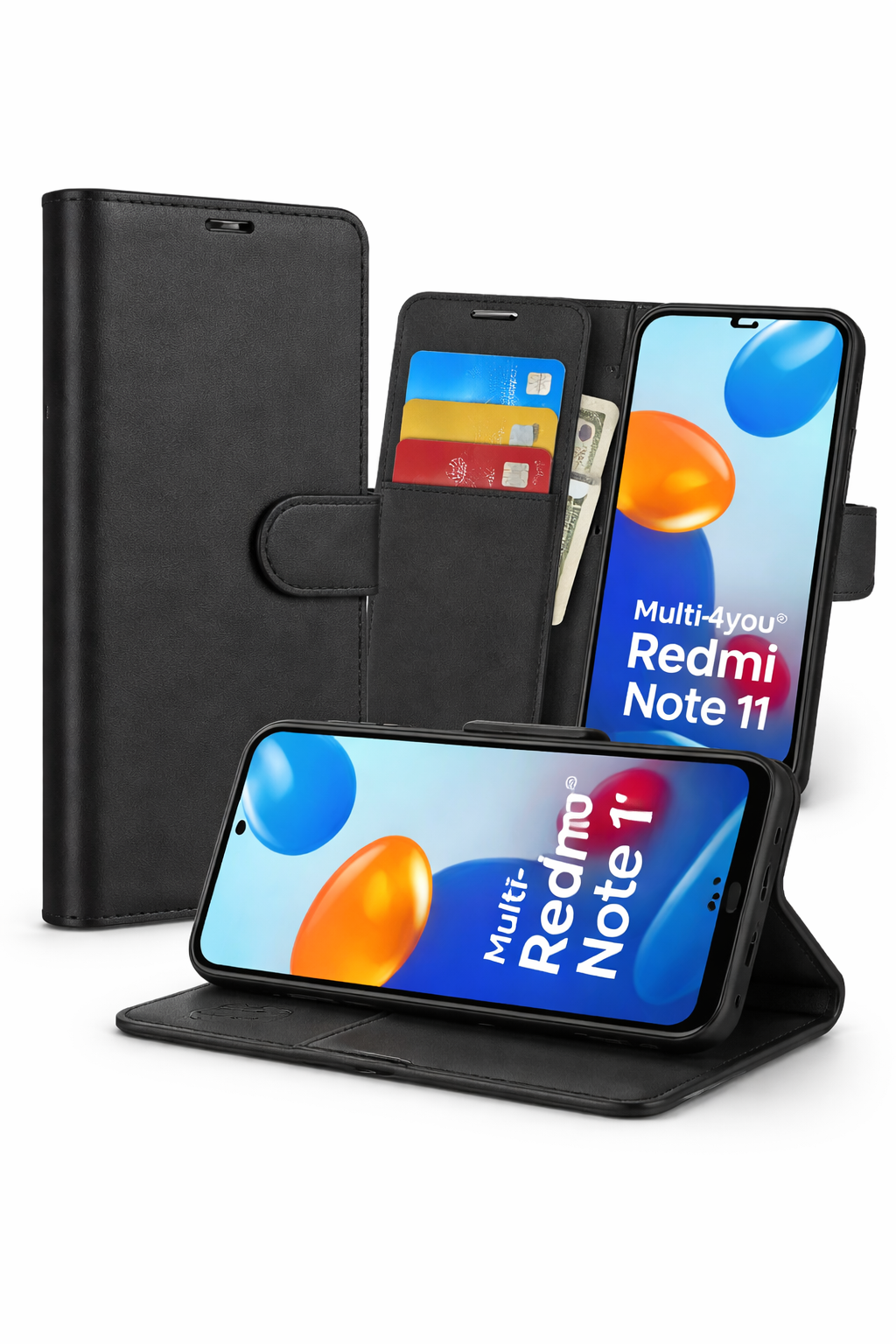 Capa Carteira Tipo Livro Wallet para Xiaomi Redmi Note 11 – Multi4you®
