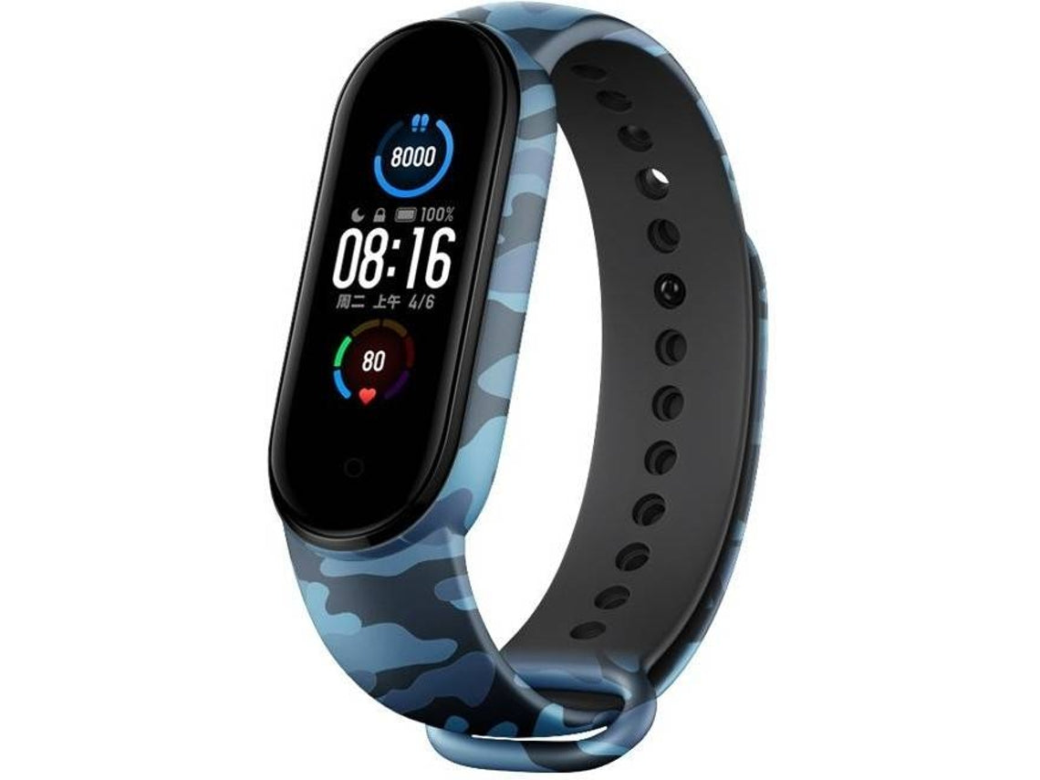 Bracelete para Xiaomi Mi Band 6 / Mi Band 5 – Camuflagem Azul