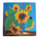 Pintura Diamante 5D Flores DIY 20x20 cm – Quadro com suporte