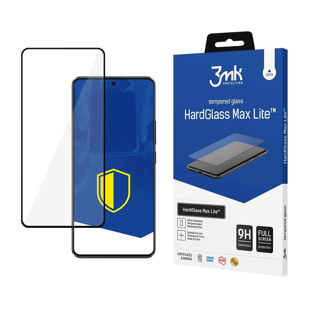 Vidro 9H 3mk HardGlass Max Lite™ no Poco X6 Pro 5G
