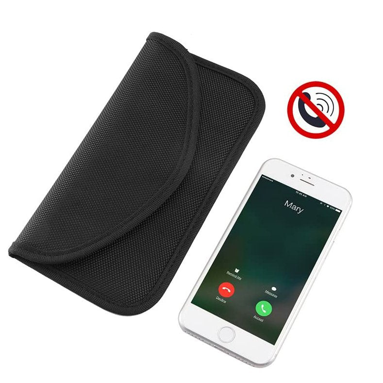 Caixa antifurto para chaves de carro, celular e rádio com bloqueio de interferência, gaiola de Faraday, 20 cm x 11 cm, preta