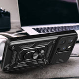 Capa Hybrid Armor Camshield para iPhone 15 Pro Max com Proteção de Câmara – Preta