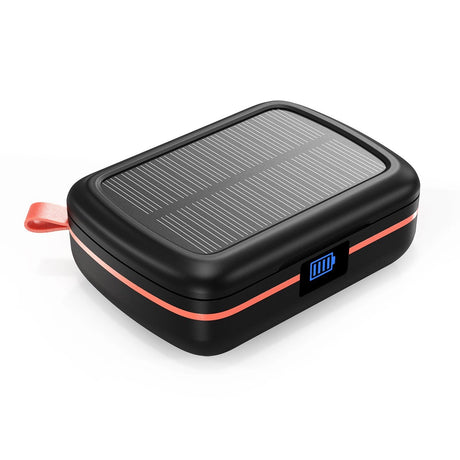Fones de Ouvido TWS Sem Fio Choetech à Prova d'Água com Painel Solar e Powerbank Integrado de 2500mAh - Preto (BH-T05)