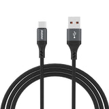 Cabo Dudao L3ST USB-A - USB-C 5A 1.2m  - Preto Trançado