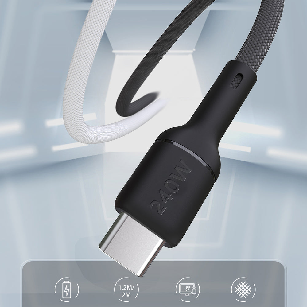 Cabo Dudao L9C Max USB-C para USB-C 240W PD 1,2 m – Preto