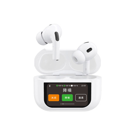Fones de ouvido sem fio Bluetooth TWS Dudao U19 com display LED - branco