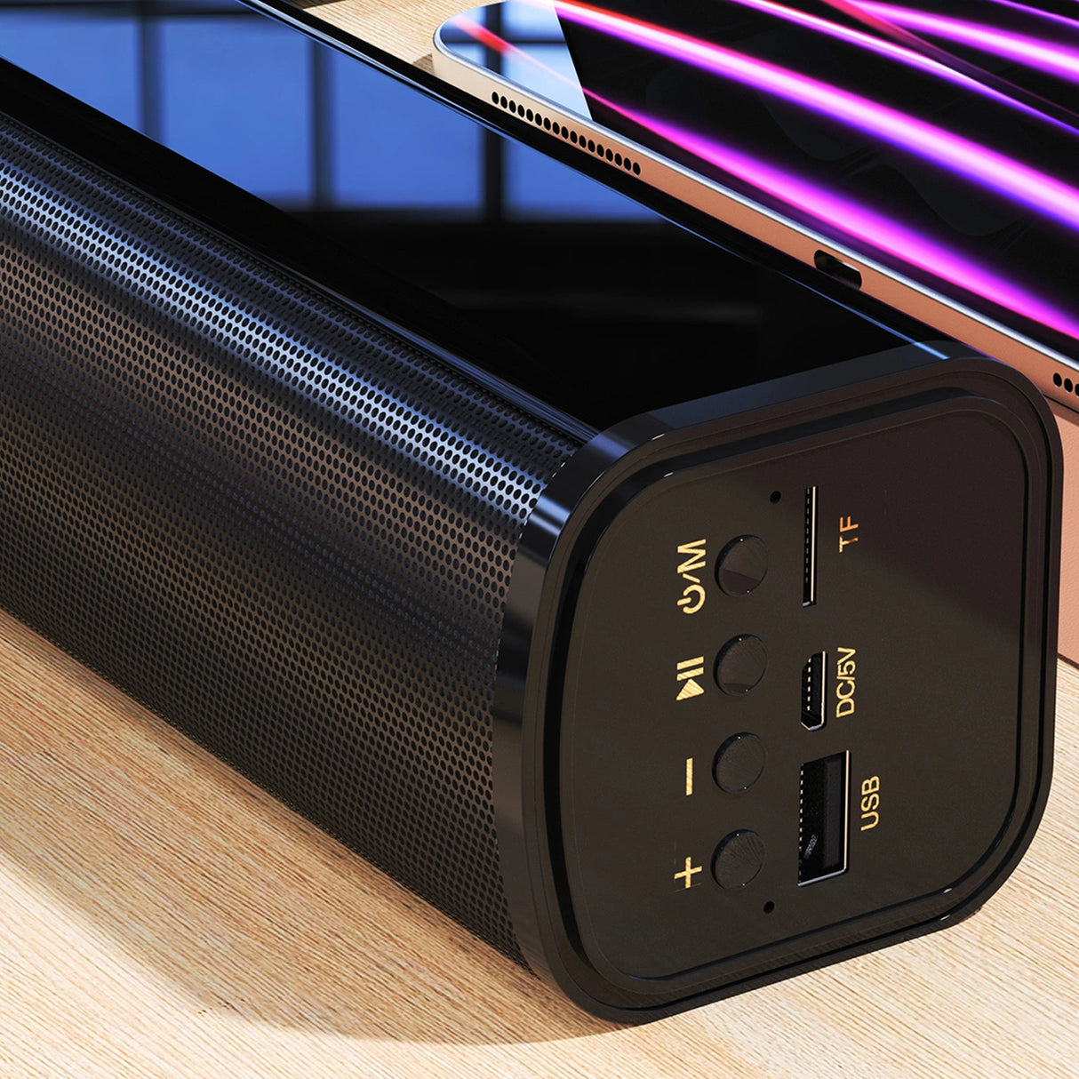 Coluna de som Dudao Y2+ Bluetooth 5.0 2400 mAh - preta