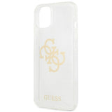 Capa Guess Glitter 4G com Logo Grande para iPhone 13 mini - transparente