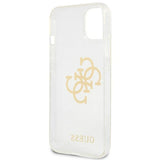 Capa Guess Glitter 4G com Logo Grande para iPhone 13 mini - transparente