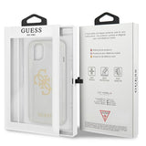 Capa Guess Glitter 4G com Logo Grande para iPhone 13 mini - transparente