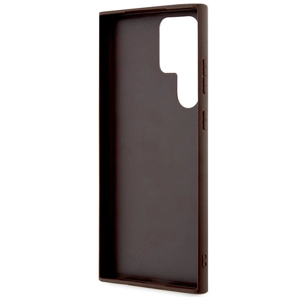 Capa Guess 4G Metal Gold Logo para Samsung Galaxy S23 Ultra - castanho