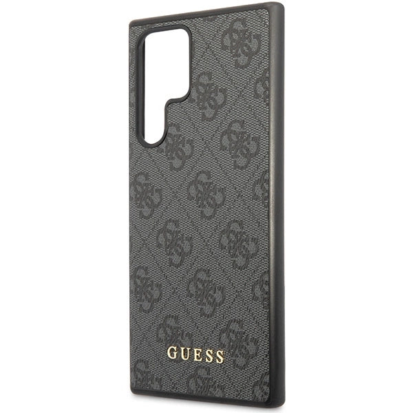 Capa Guess 4G Metal Gold Logo para Samsung Galaxy S23 Ultra - cinza