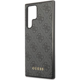 Capa Guess 4G Metal Gold Logo para Samsung Galaxy S23 Ultra - cinza