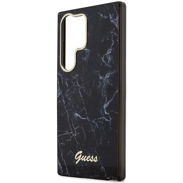 Capa Guess Marble Collection para Samsung Galaxy S23 Ultra - preta