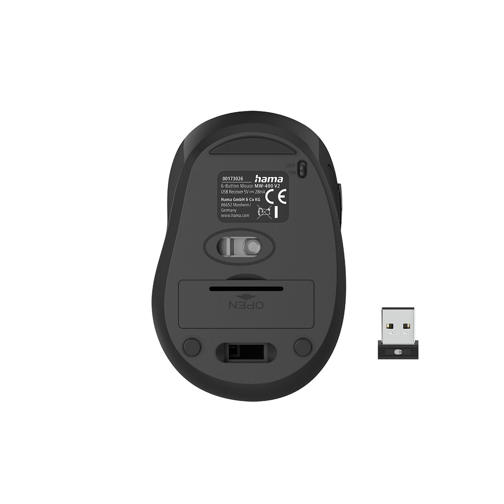 Rato sem fio Hama MW-400 V2 - Preto