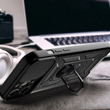 Capa Hybrid Armor Camshield para iPhone 14 Plus com Proteção de Câmara – Preta
