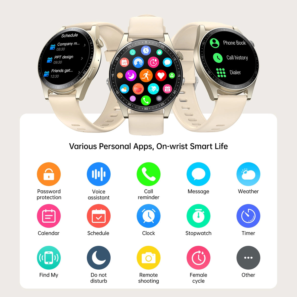 Smartwatch Joyroom Classic Series JR-FC2 - dourado