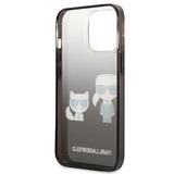Estojo Karl Lagerfeld Gradient Ikonik Karl&Choupette para iPhone 13 Pro / iPhone 13 - preto