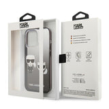 Estojo Karl Lagerfeld Gradient Ikonik Karl&Choupette para iPhone 13 Pro / iPhone 13 - preto