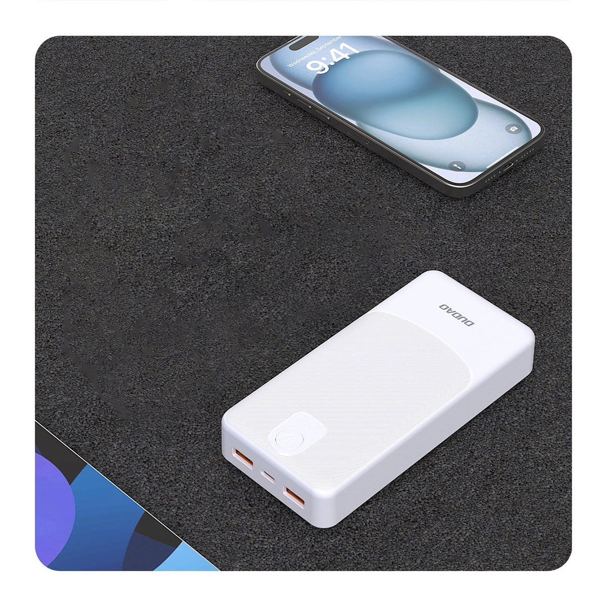 Powerbank Dudao K10Pro 2.4A 20000mAh 2 x USB-A - preto